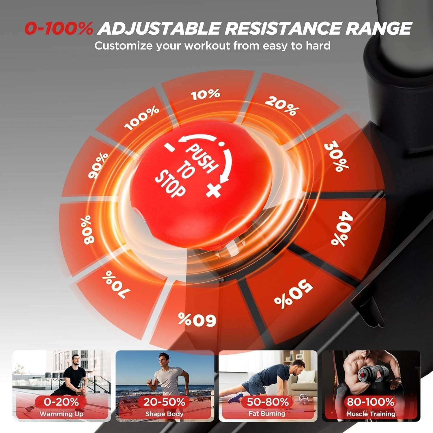 Bluetooth Magnetic Spin Bike w/ LCD Display, Curved Handlebar & 350lb Capacity