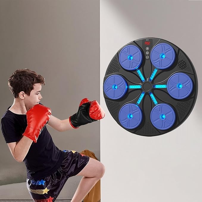 RGB Music Boxing Wall Target 8 Mode Interactive Bluetooth Home Trainer