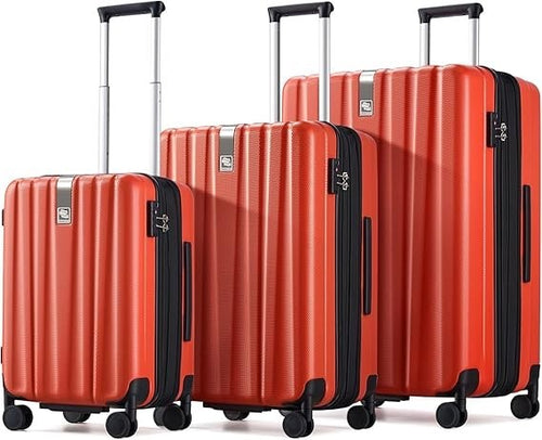 24” Lightweight Checked Hard Shell Suitcase Spinner Wheels Lock