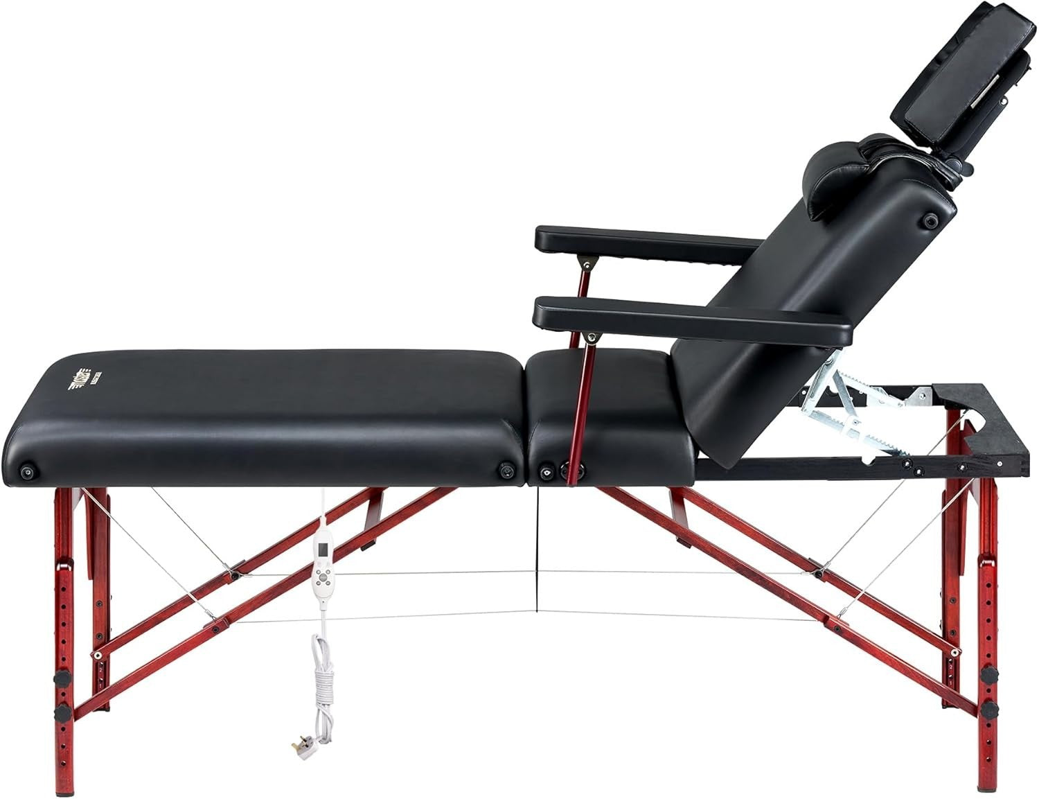Portable 3-Section Massage Table Adjustable Wide Therapy Bed Carry Case