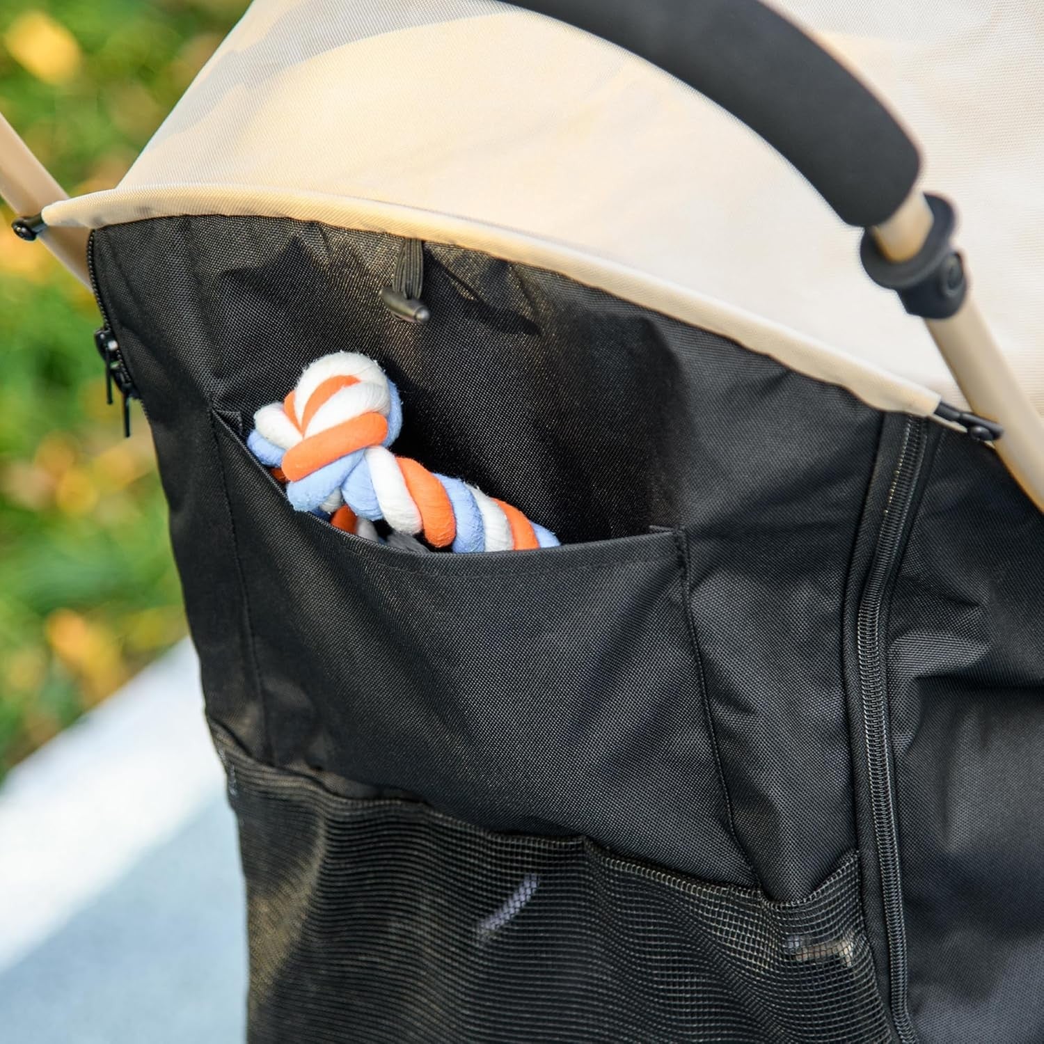 Dog Stroller with Rain Cover Foldable Pet Pushchair for Small Dogs Cats