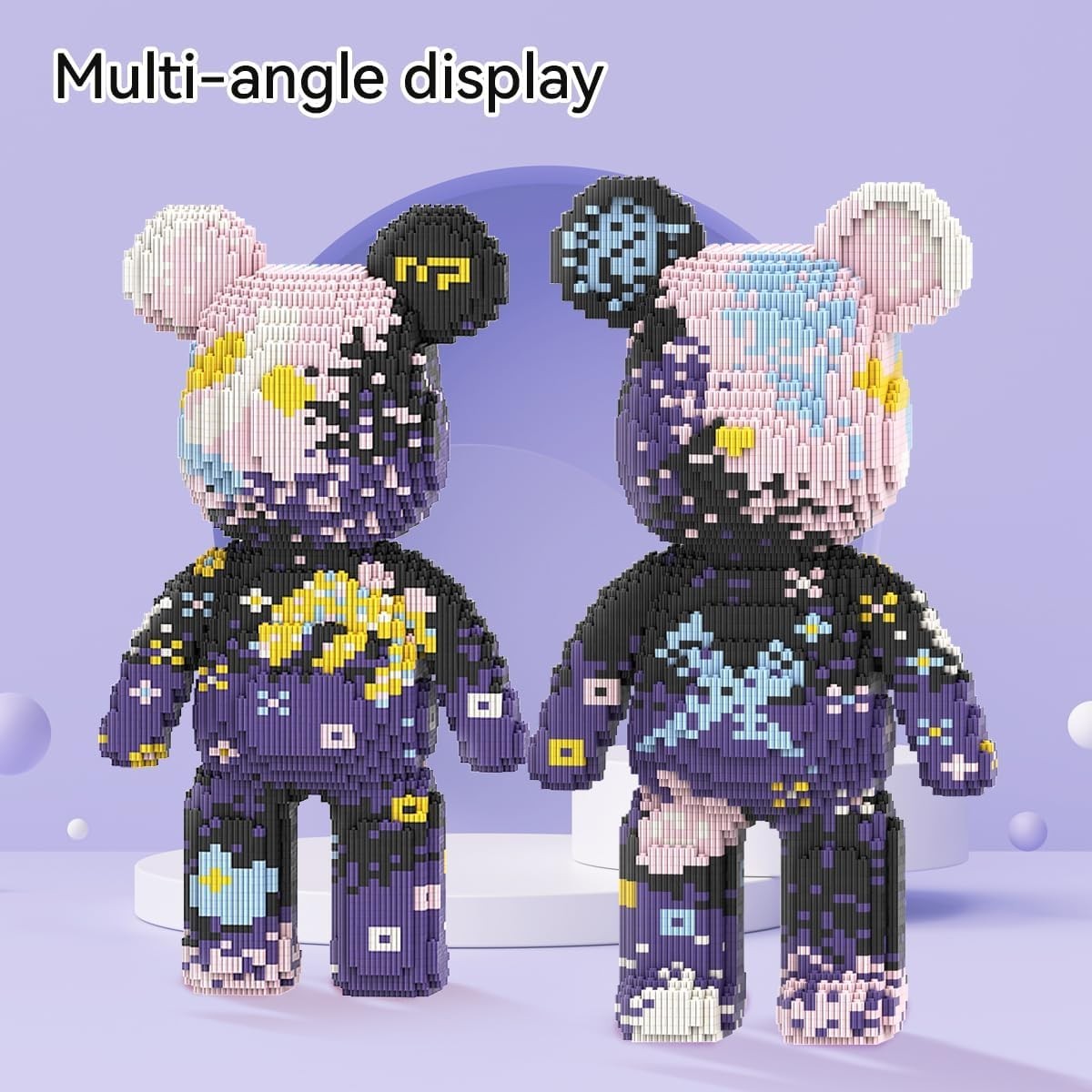 Purple Bear Micro Brick Building Set - 5600 Pieces, Creative DIY Model Gift