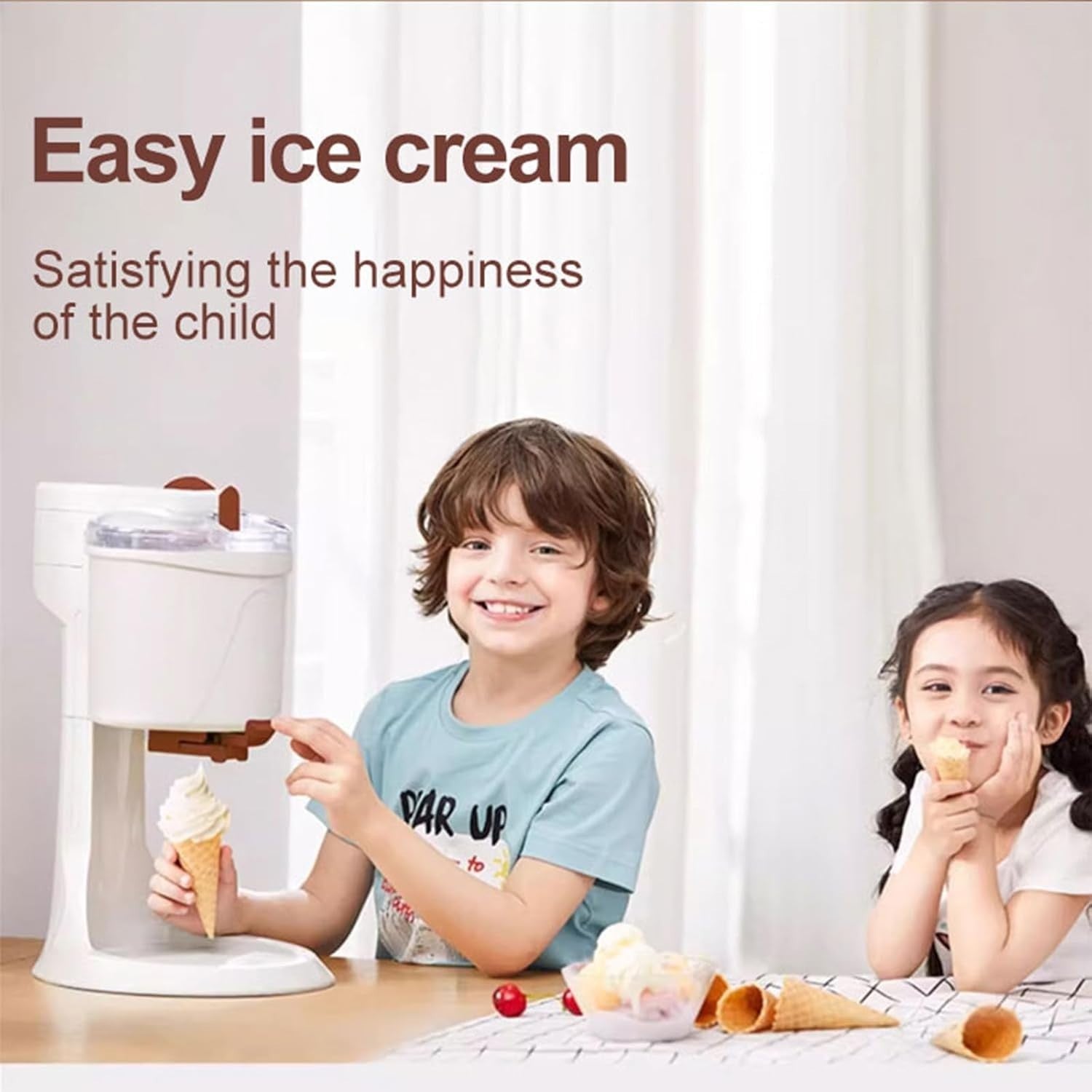 Automatic Ice Cream Maker With Compressor 1L Soft Serve Gelato Machine