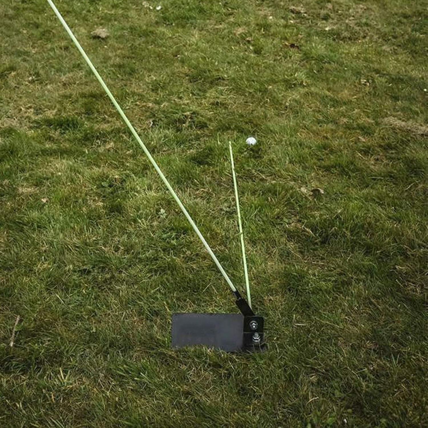 Golf Swing Trainer Plate Metal Alignment Base Practice Aid