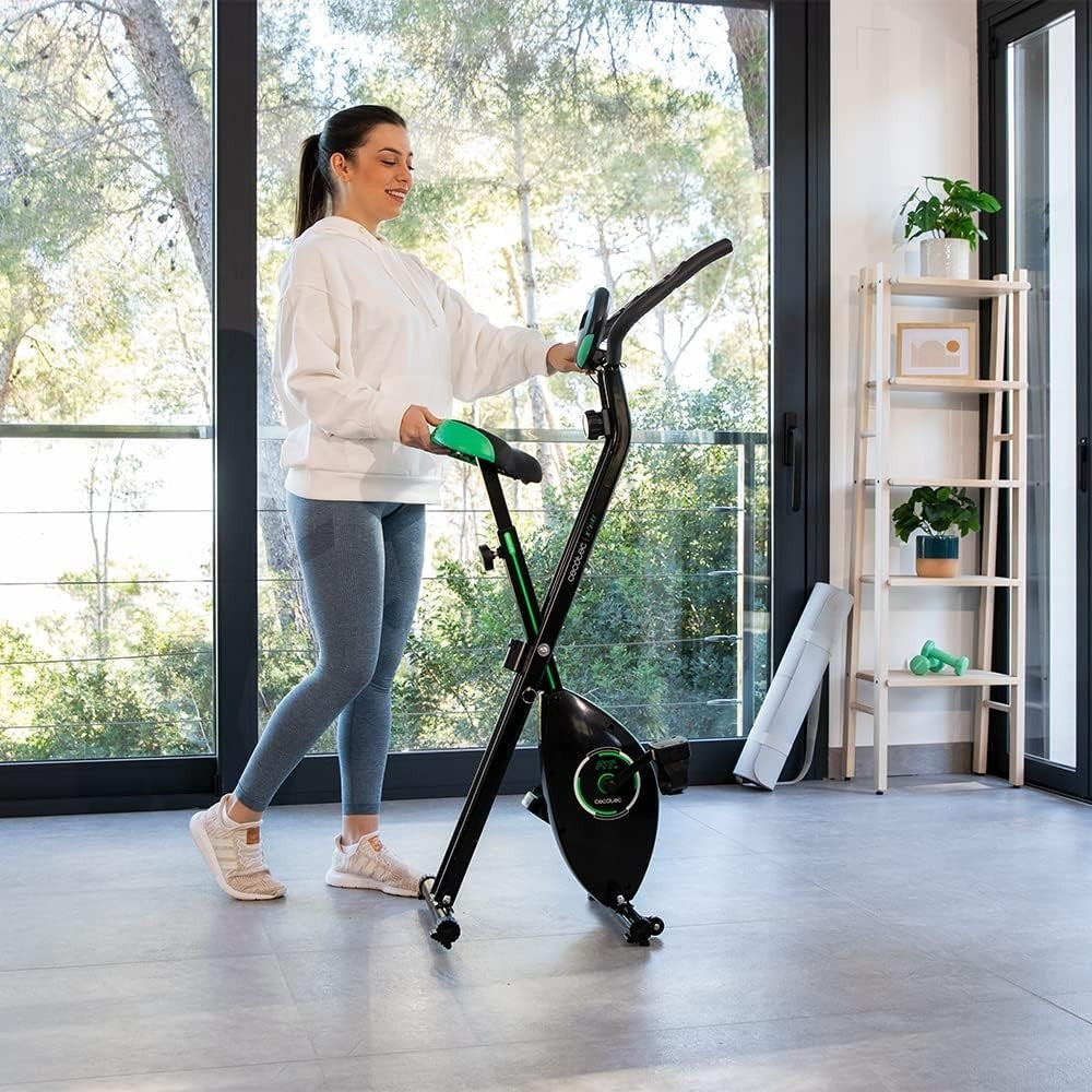 Foldable Magnetic Exercise Bike Pulse Sensors & 8 Resistance Levels