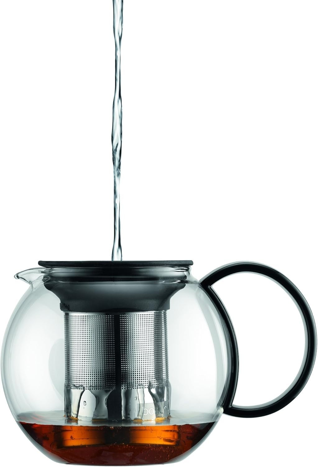 Glass Tea Press Set 1L Teapot Stainless Steel Filter 2 Mugs Included