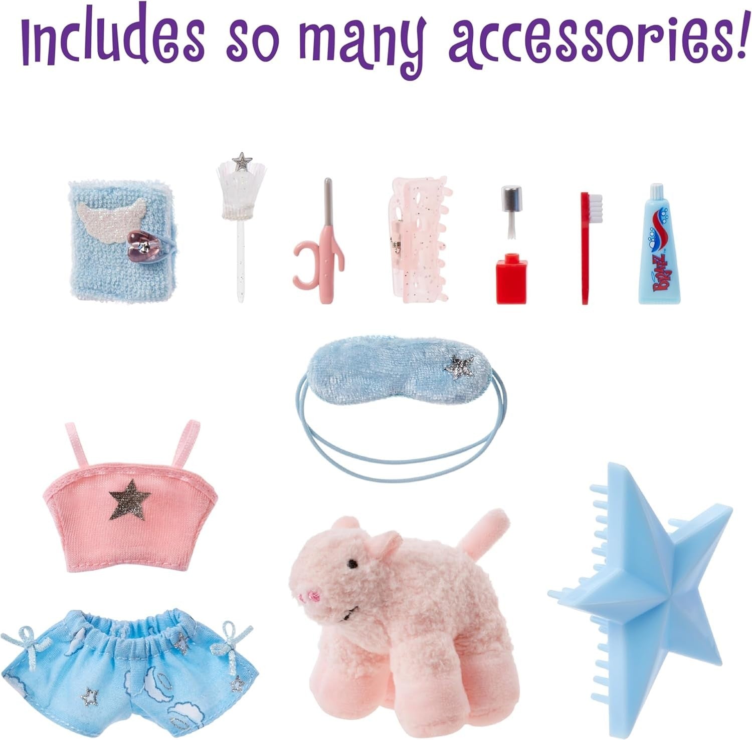 Blonde Slumber Party Fashion Doll Pajamas Plush Sleepover Set