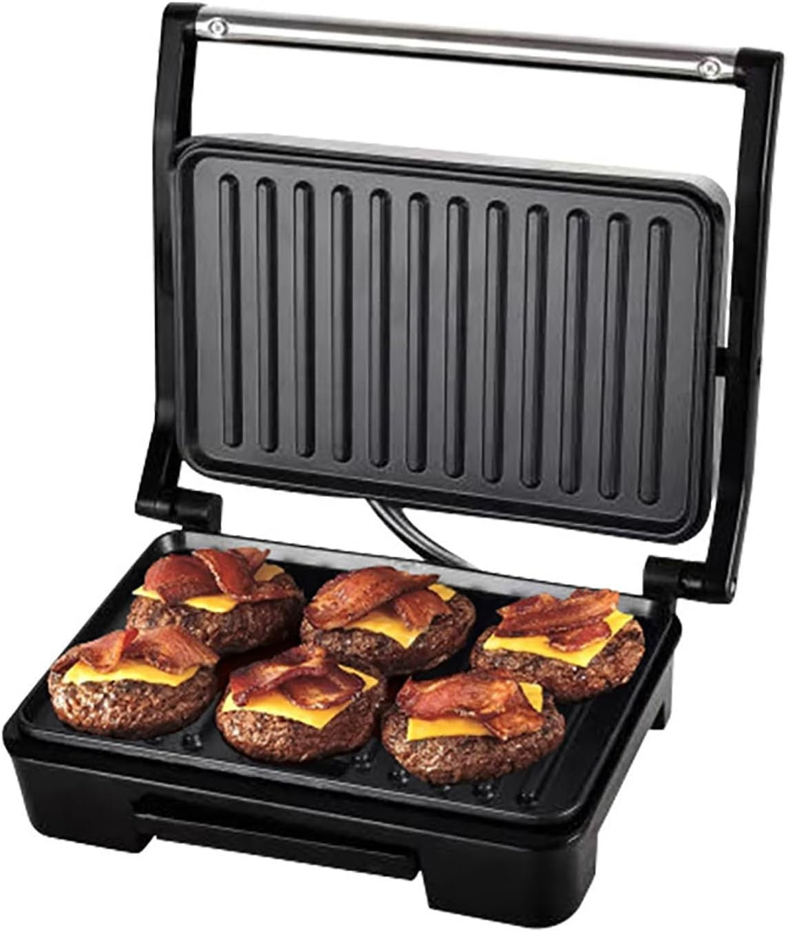 Electric Panini Press & Sandwich Maker Double-Sided Non-Stick Grill