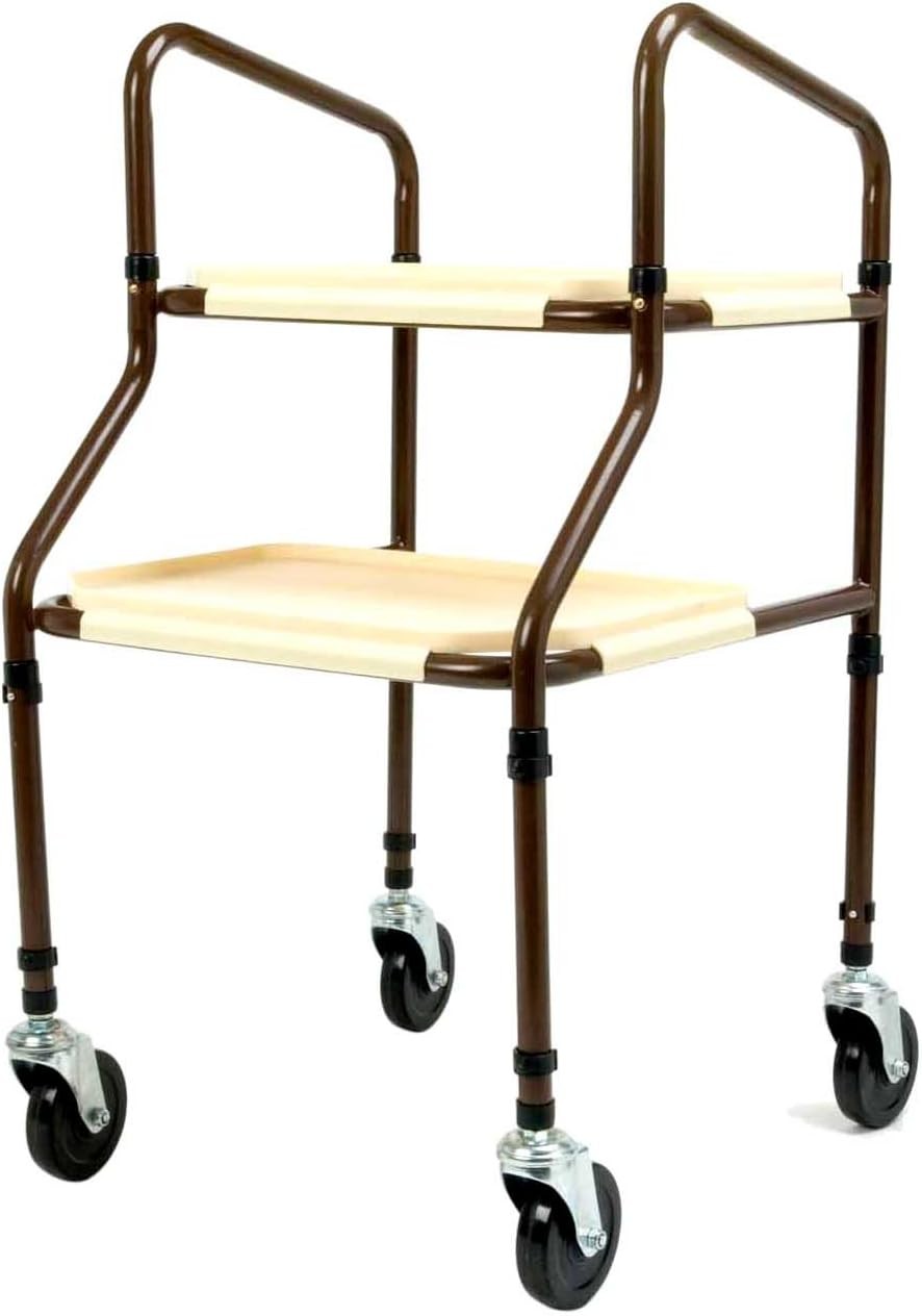 Home Helper Mobility Trolley Wheels Height Adjustable Walking Aid Trays
