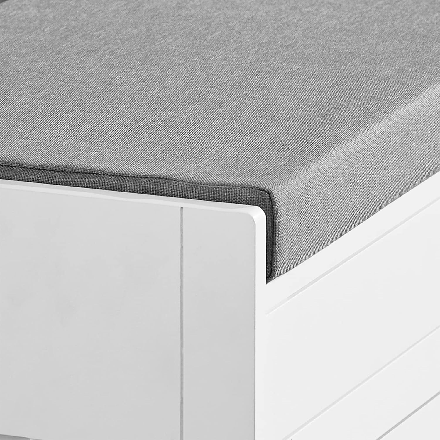 Shoe Storage Bench with Folding Padded Seat 2 Doors 90x33x50 cm White