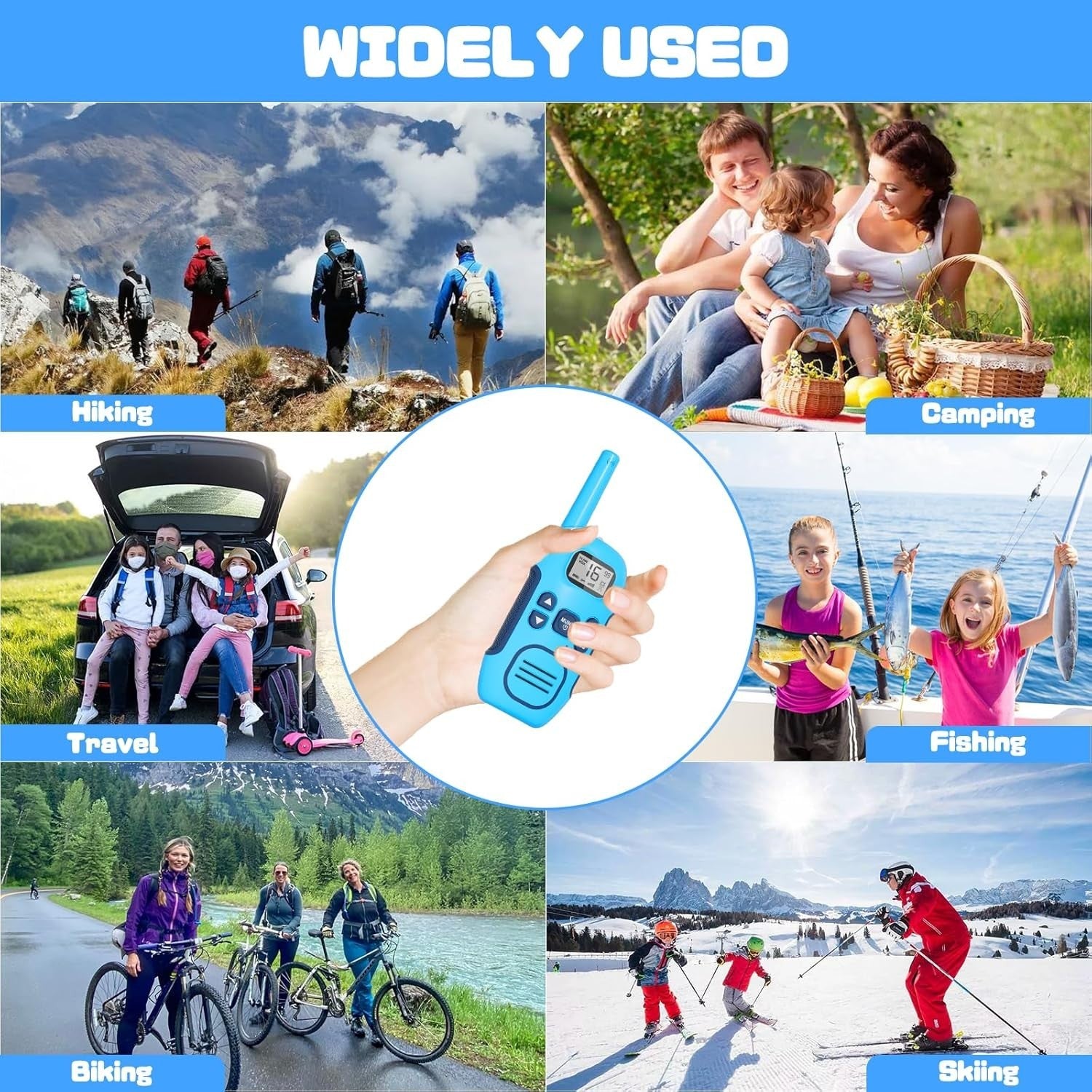Rechargeable Walkie Talkies Kids Adults 2 Pack PMR446 VOX Long Range