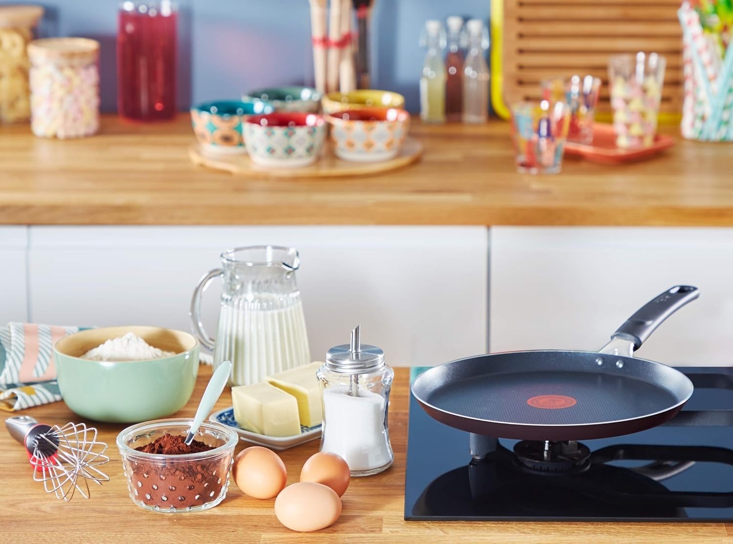 34cm Non-Stick Crepe Pan with Spreader Easy Clean Pancake Skillet