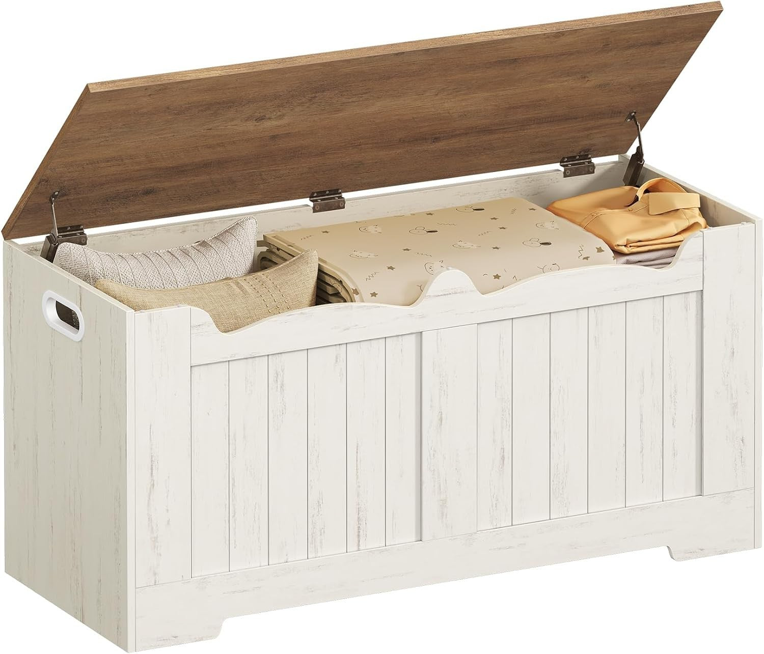 Wooden Storage Bench Lift-Top Trunk, Shoe Organizer for Entryway