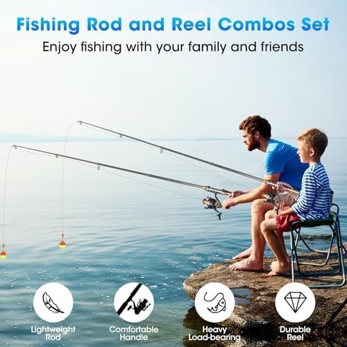 Telescopic Fishing Rod Reel Combo 1.8M Spinning Set Bag Lures Hooks Line