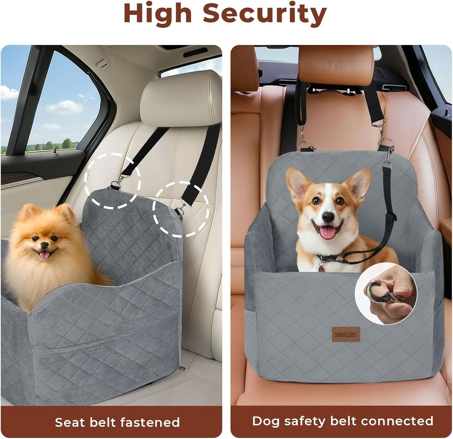 Elevated Pet Booster Seat for Dogs Washable Travel Bed Anti Slip 16KG
