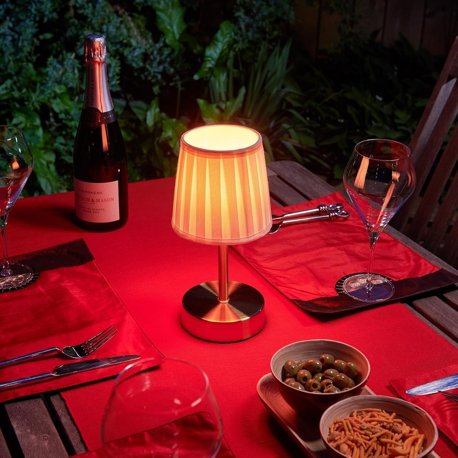 8x Cordless Rechargeable LED Table Lamps – Dimmable Remote Control Lights Set