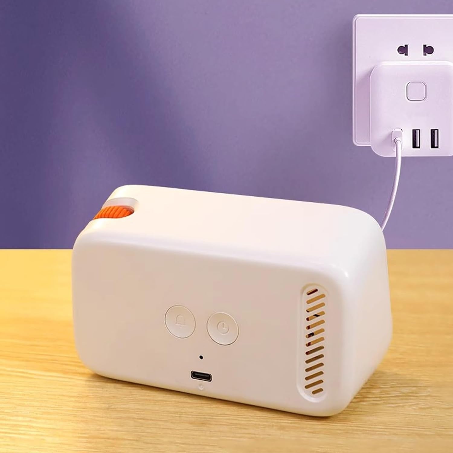 Loud Digital Alarm Clock Night Light USB Rechargeable Bedside Clock