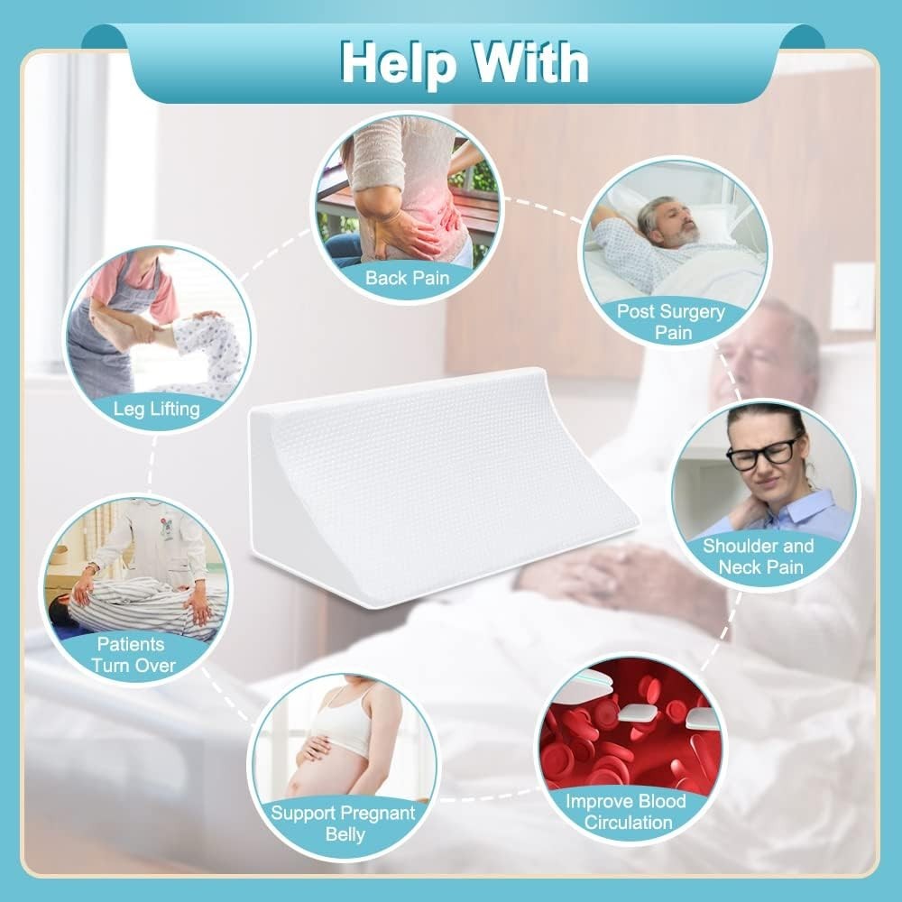 Foot Bed Wedge Pillow Blanket Lifter Foam Support for Leg Pain Recovery