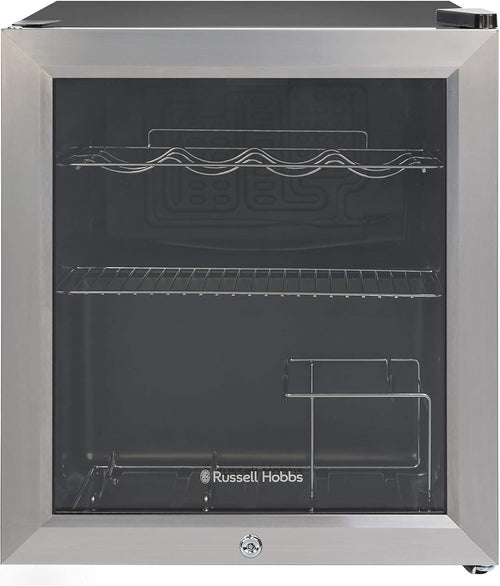 Lockable Wine Cooler Fridge 46L Glass Door 12 Bottle Countertop
