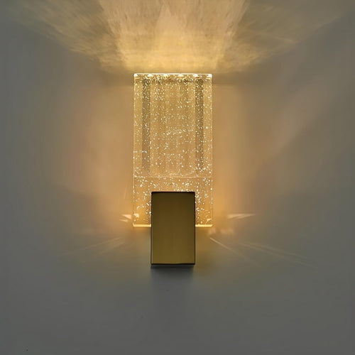 Gold Crystal Wall Light LED Sconce Tri-Color Lamp Modern Indoor Fixture 30cm