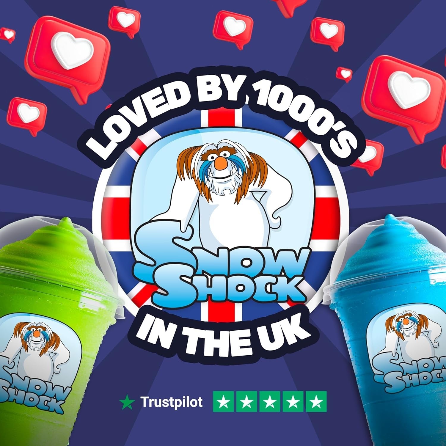 5L Slush Syrup Strawberry Blue Raspberry 2 Pack Vegan Slushy Mix