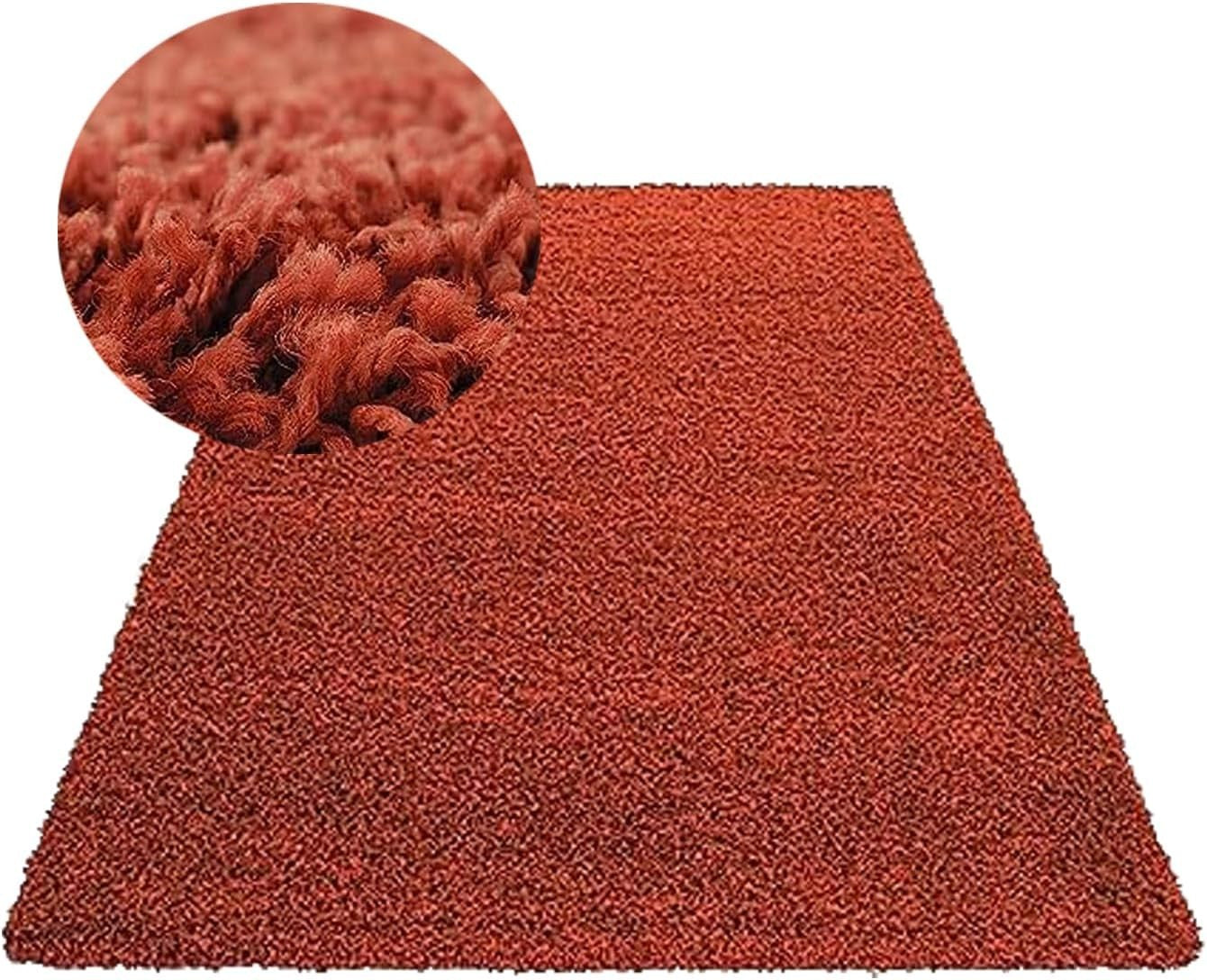 Extra Large Shaggy Rug 160x230cm 5cm Thick Soft High Pile Terracotta Carpet