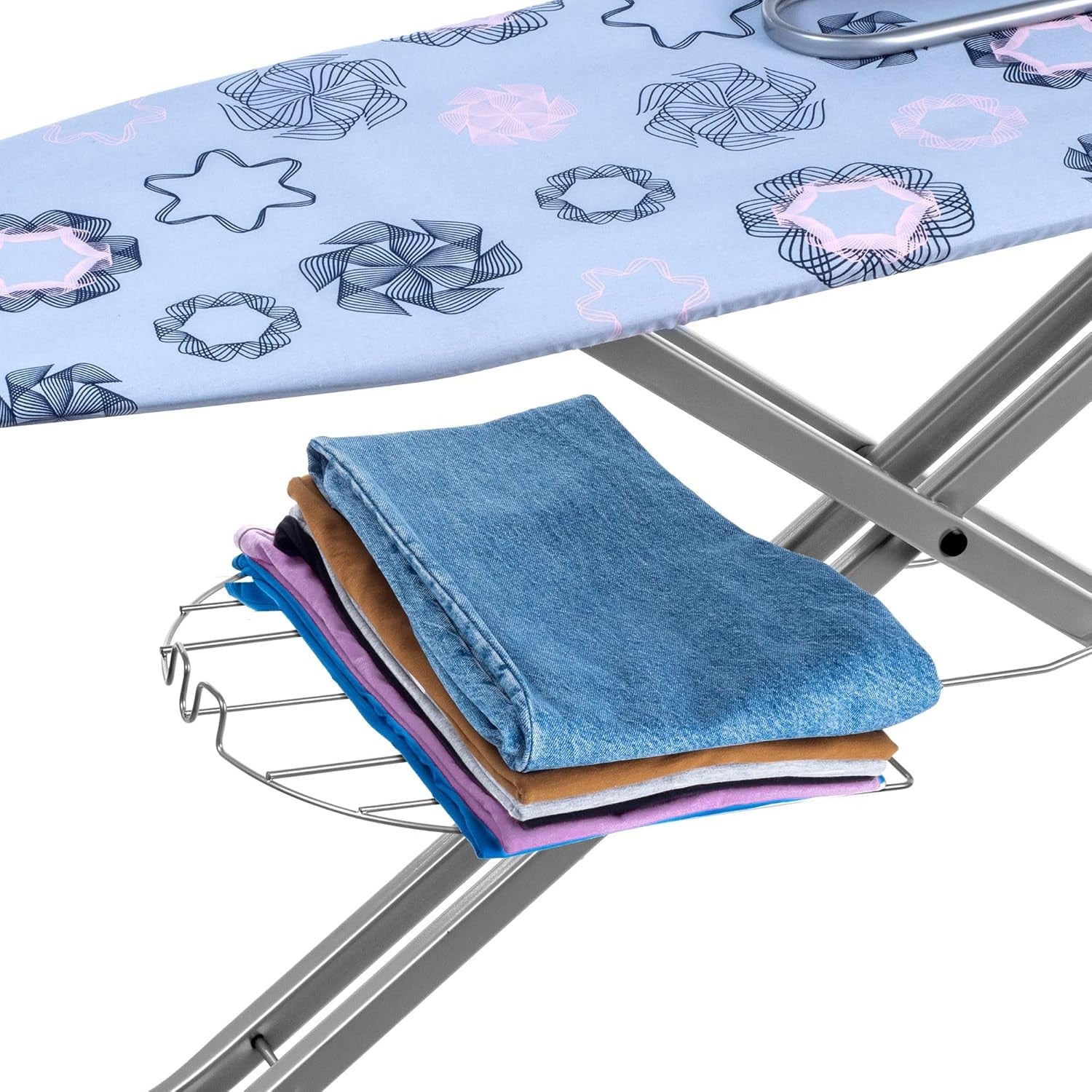 Extra Large Ironing Board with Extension Cable Folding Height Adjustable