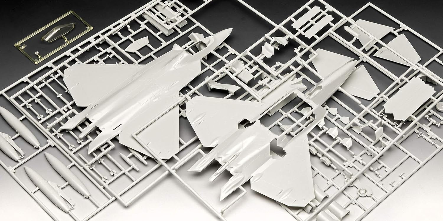 1:72 F-22A Raptor Jet Model Kit – Military Aircraft Build Set Unpainted