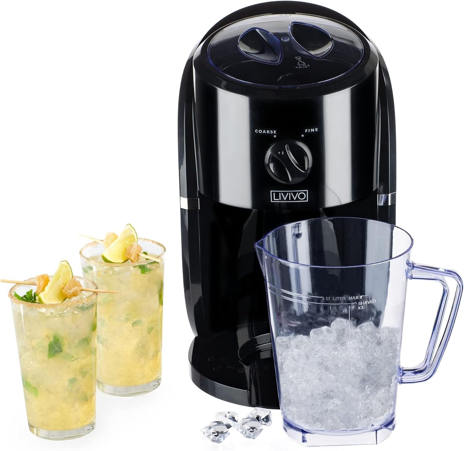 Electric Ice Crusher Snow Cone Slush Machine Stainless Steel Blades 600ml