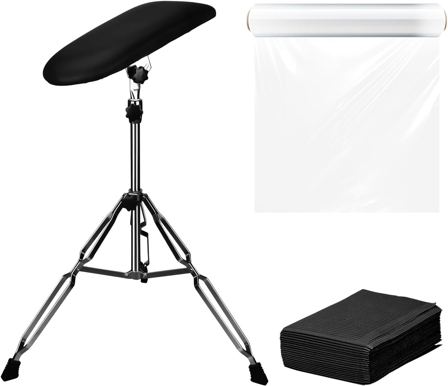 Tattoo Arm Rest Stand Adjustable Height Padded Arm Leg Support Tripod Base