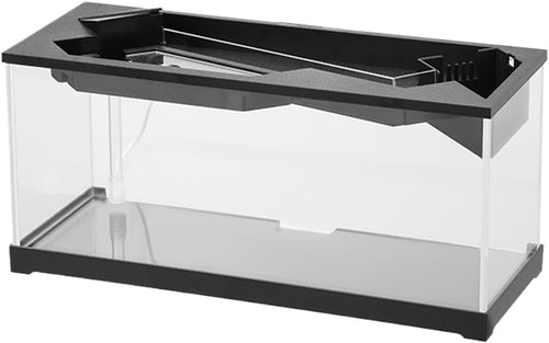 Desktop Acrylic Fish Tank Bowl w/ Silent Pump Waterfall Oxygenation