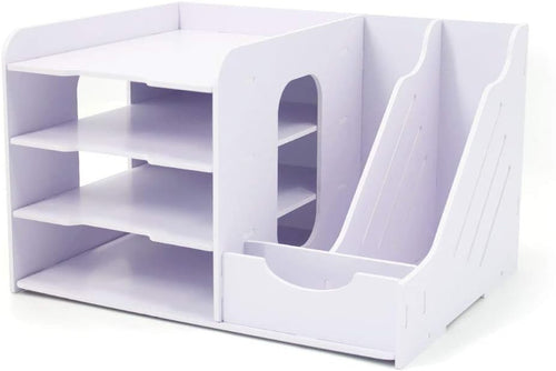 4-Tier Desk Organizer | Vertical & Horizontal File Holder | A4 Paper Storage