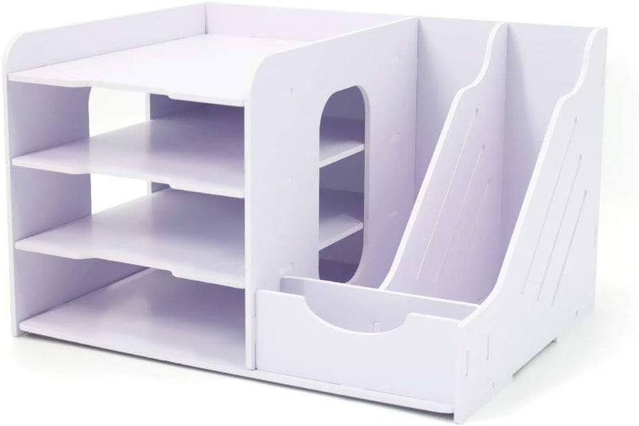 4-Tier Desk Organizer | Vertical & Horizontal File Holder | A4 Paper Storage