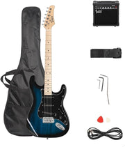 Full Size Electric Guitar Starter Kit with 20W Amp Blue