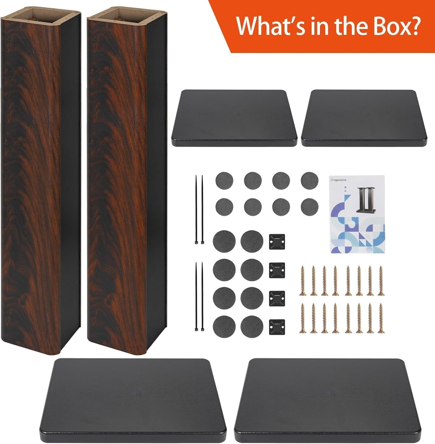 80cm Wood Speaker Stands HiFi Floor MDF Heavy Duty Pair Sand Fill