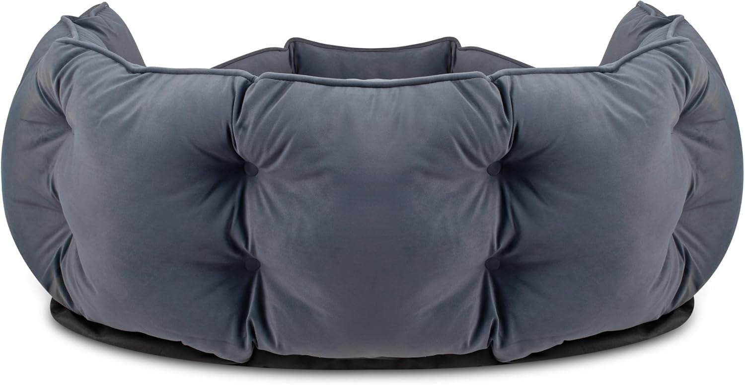 XXL Dog Bed 118x99x40cm Washable Faux Suede Calming Grey