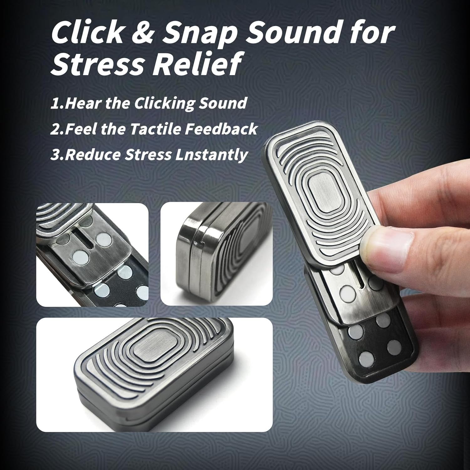 Metal Fidget Slider Set 3 Pack Magnetic Clicker Stress Relief