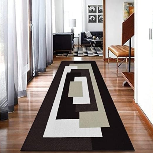 Large Hallway Runner Rug 80x300cm Non Slip Geometric Flat Weave Carpet