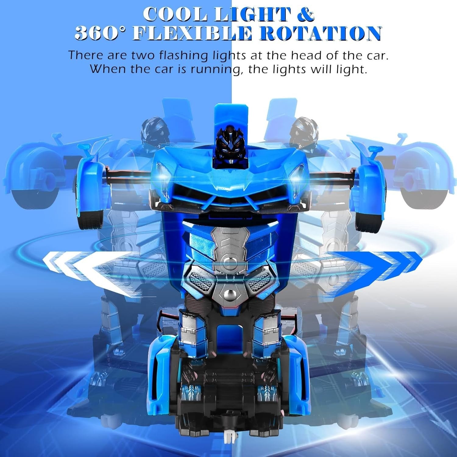 Transforming Robot RC Car 360° Rotating Toy – Gift for Kids Boys 3–8+