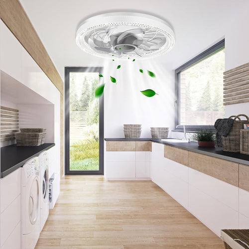 HZSANUE 50W Ceiling Fan with Lights Remote 3 Speeds Dimmable LED