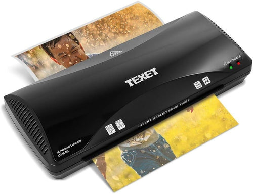 A4 Laminator Automatic Anti-Jam Portable Smooth Operation + 5 Pouches