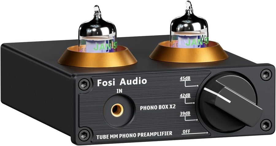 HiFi Tube Phono Preamp MM Turntable Stereo Mini Vacuum Amp 45dB RCA Output