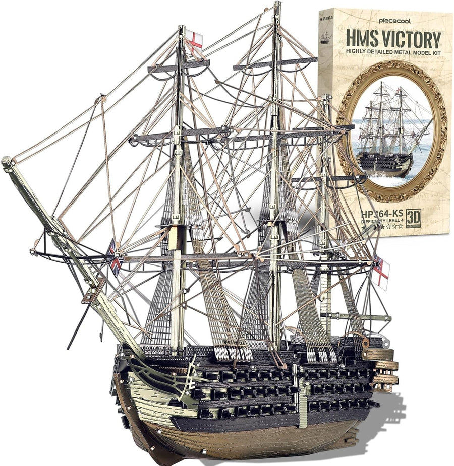 3D Metal HMS Victory Ship Model Kit Stainless Steel Puzzle 389PCS Gift