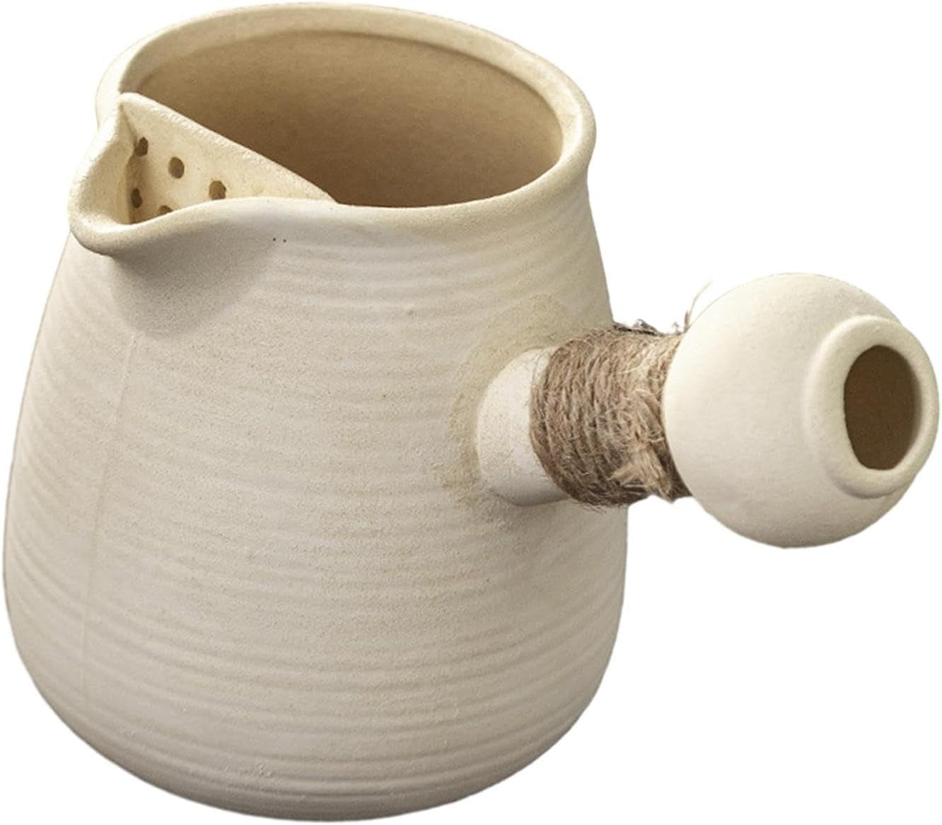 Porcelain Teapot with Side Handle Durable Tea Pot for Home Picnic