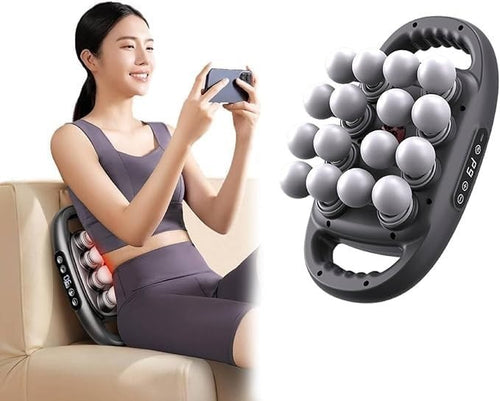 Hands Free Back Massager Deep Tissue Muscle Relief 16 Head 30 Intensities