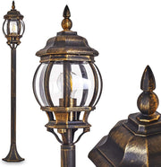 Lentua 120cm Antique Outdoor Floor Lamp Brown Gold IP44 E27