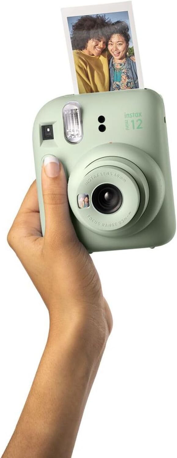 Instant Camera Bundle Film Pack Case Selfie Mirror Flash Mint Green
