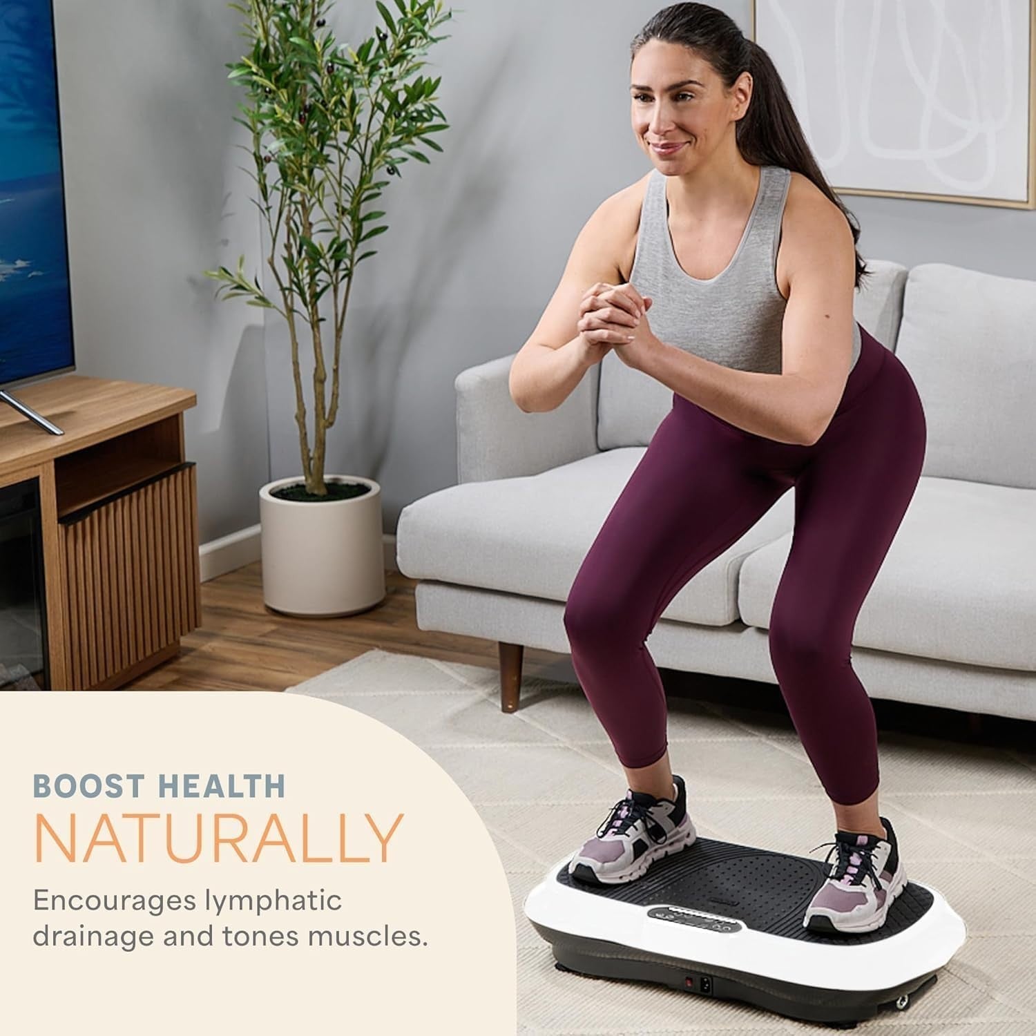 Vibration Plate Exercise Machine 99 Speeds Full Body Workout Home Platform