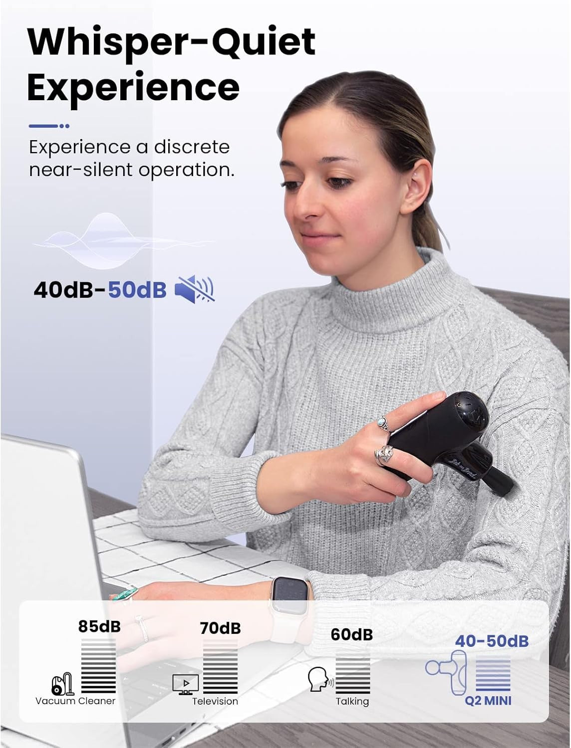 Eye Massager With Heat Compression + Mini Massage Gun Muscle Recovery Set