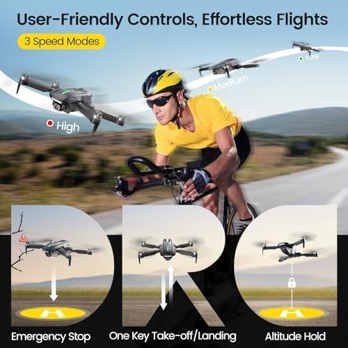 Foldable Drone with 1080P HD Camera, Brushless Motors, 32Min Flight Time, FPV
